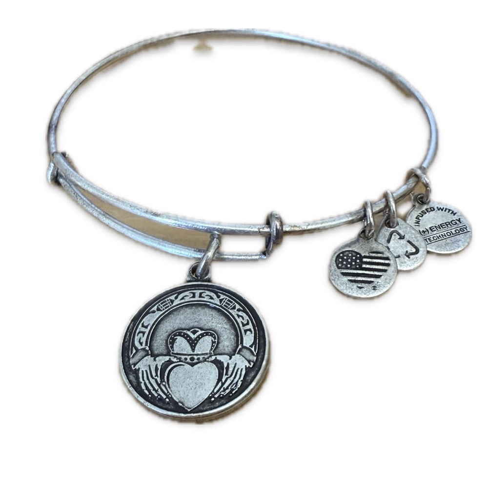 Alex and Ani Claddagh Silver Charm Bracelet
